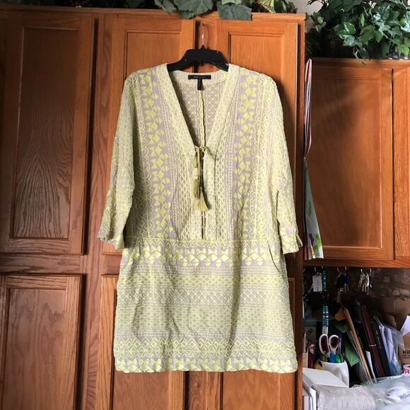 BCBGMAXAZRIA Milana Embroidered Wool Blend Mini Dress - L - Picture 2 of 15